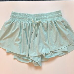 Amazon Luogonzi 2 in 1 Flowy Running Shorts for Women; light green